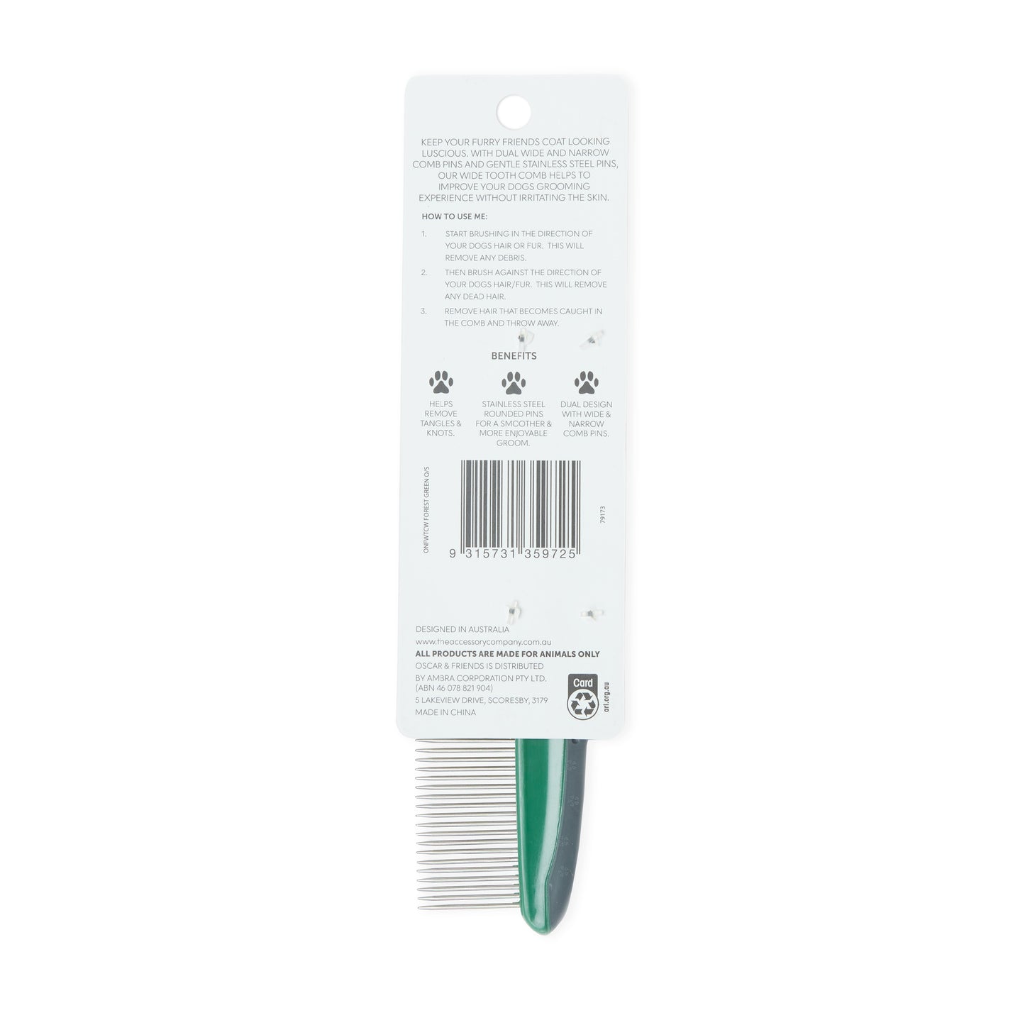 Wide Tooth Pet Comb