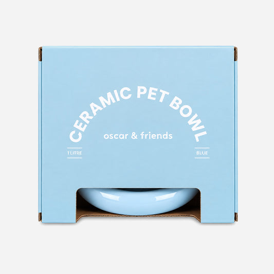 Ceramic Pet Bowl - Sky Blue