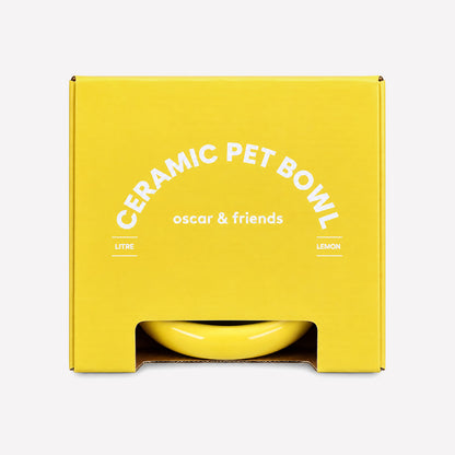 Ceramic Pet Bowl - Lemon