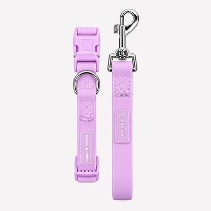 Waterproof Collar & Lead Set - Lilac