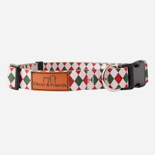 Christmas print dog collar