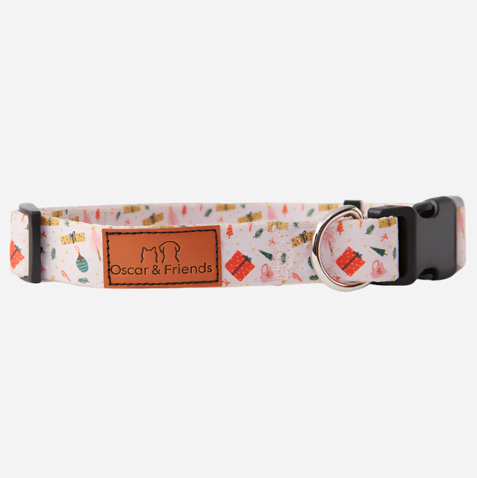 Christmas print dog collar