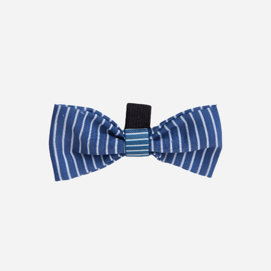 Dog Bow Tie Teal Stripe