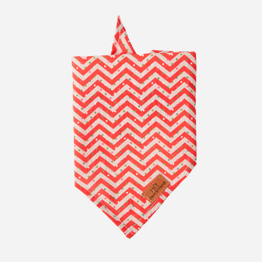 Dog Bandana Christmas Zig Zag