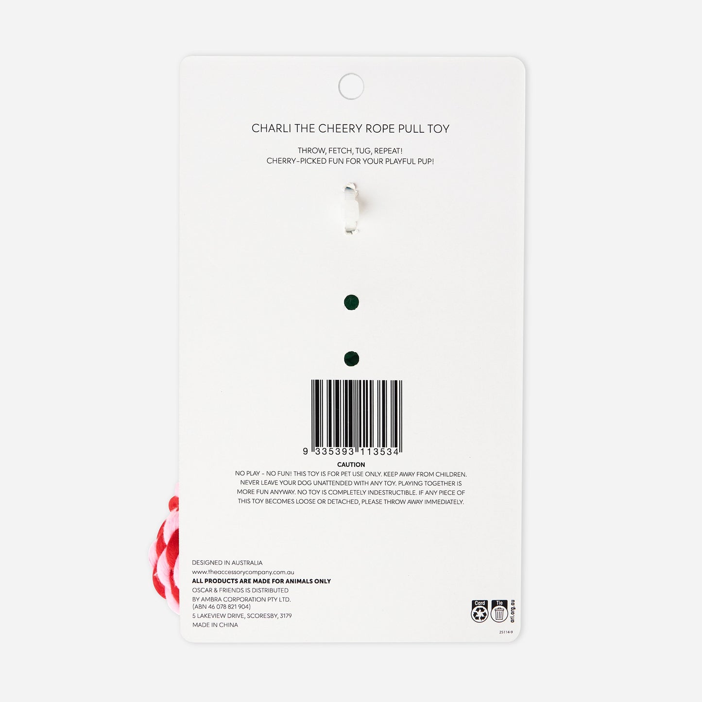 Cherry Rope Pull Toy