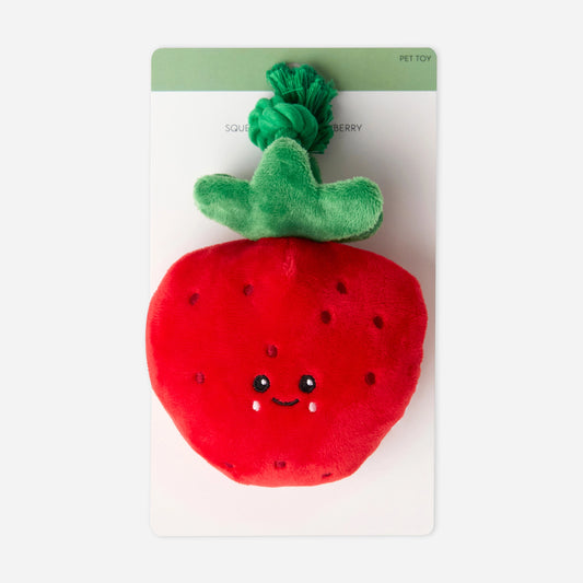 Squeaky Plush Strawberry