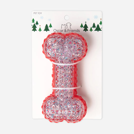 Christmas Pet Rubber Bone Toy